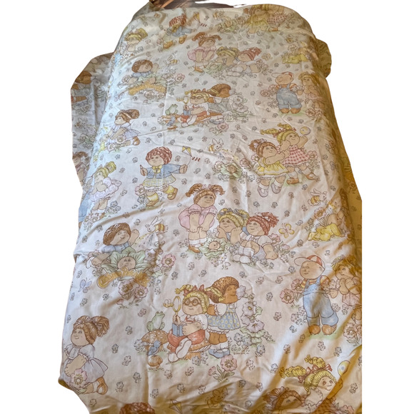 Vintage Kid's Cabbage Patch Complete Twin Sheet Set Circa 1983 - Picture 2 of 10
